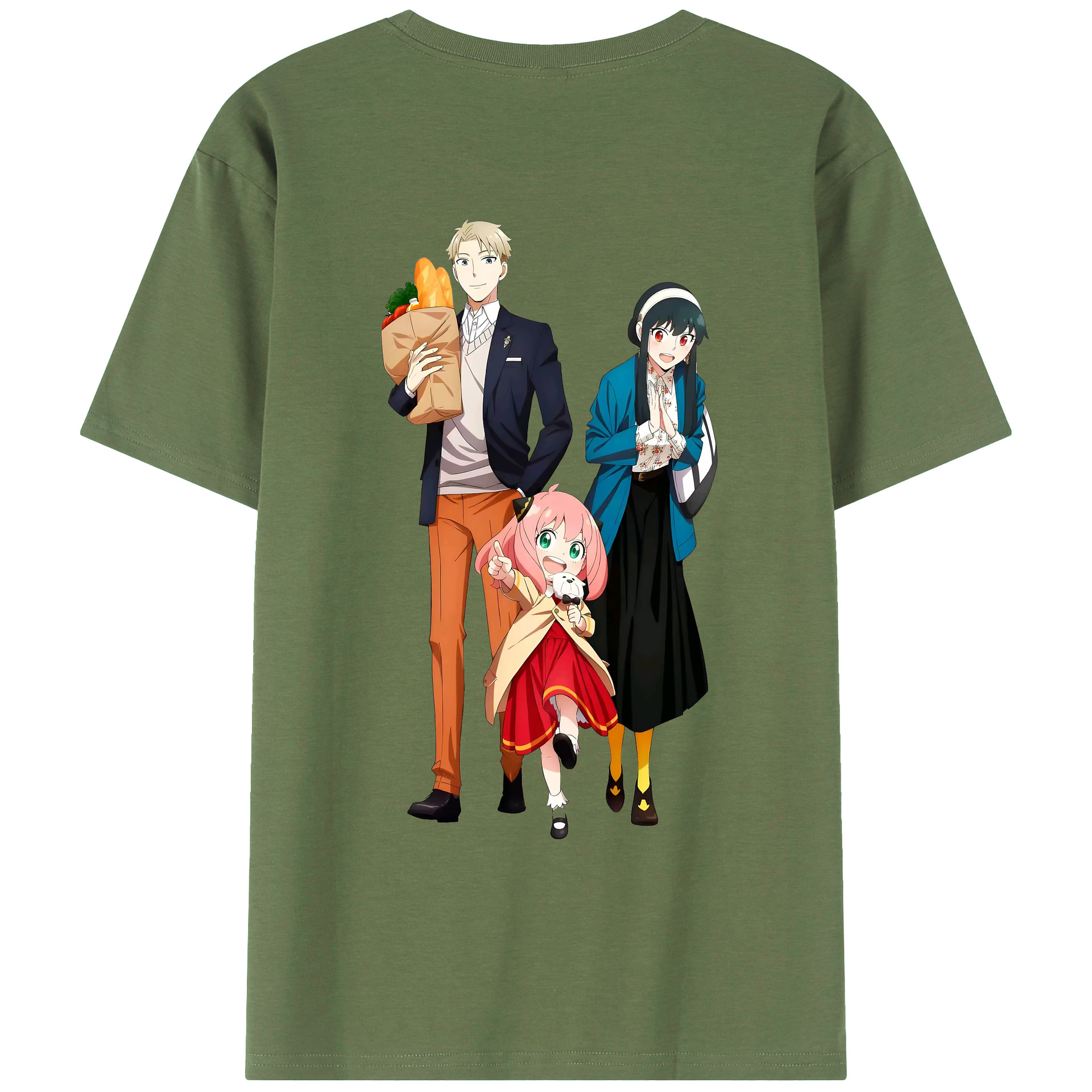 （画像用） SPY×FAMILY间谍家家酒 綿100％ メンズ半袖Tシャツ（バックプリント） 通気性
